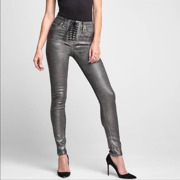 HIGH RISE BULLOCK SKINNY METALLIC JEANS Hudson - Picture 7 of 8